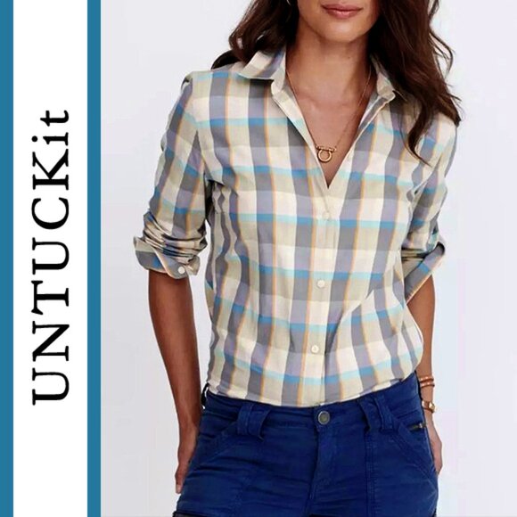 UNTUCKit | 'Sofia' Plaid Cotton Shirt - Picture 1 of 10